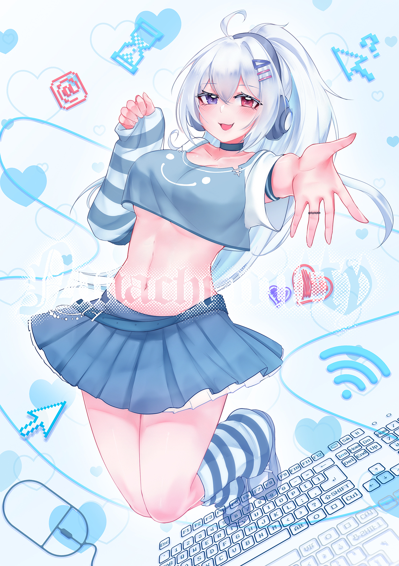 耳机少女（图ZMzgxOTA0Nzgw） - 商业插画 - 站酷设计师米片喵biubiu原创素材 - 站酷ZCOOL