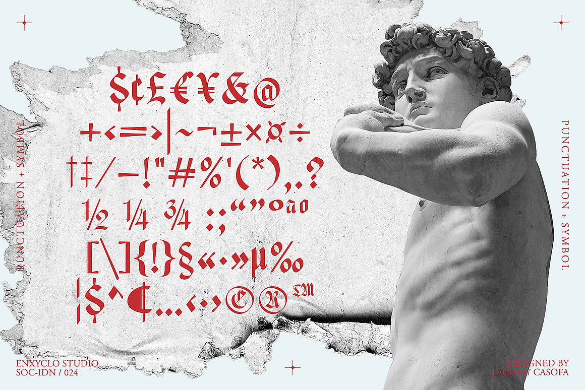 中世纪复古神秘哥特暗黑金属摇滚海报封面标题英文字体