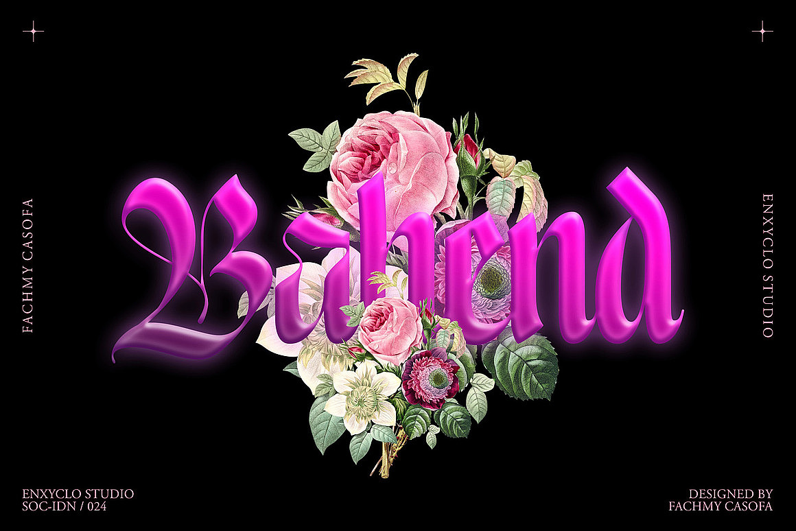 中世纪复古神秘哥特暗黑金属摇滚海报封面标题英文字体