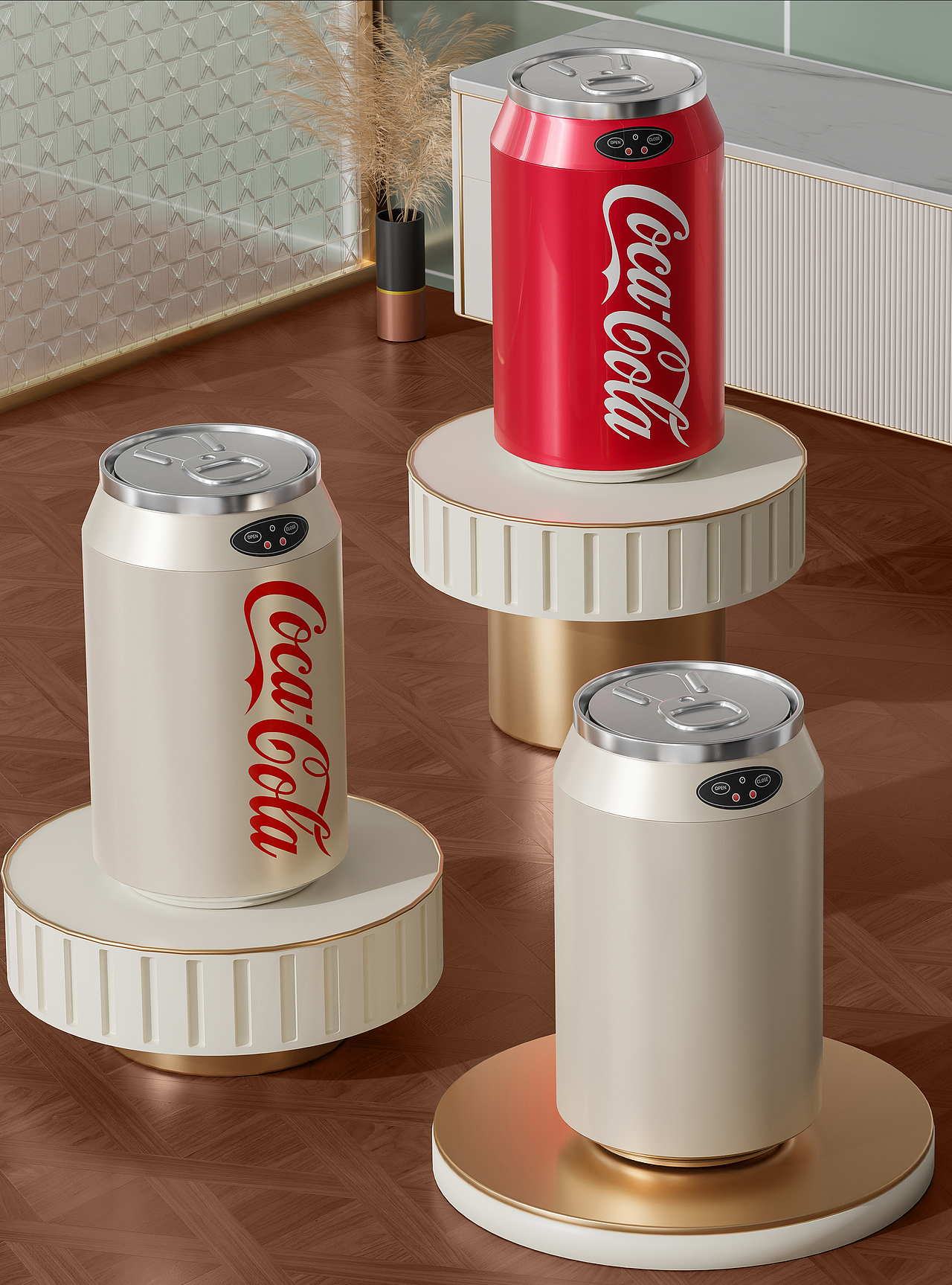 Blender | 产品渲染 x 可乐罐智能垃圾桶视觉案列