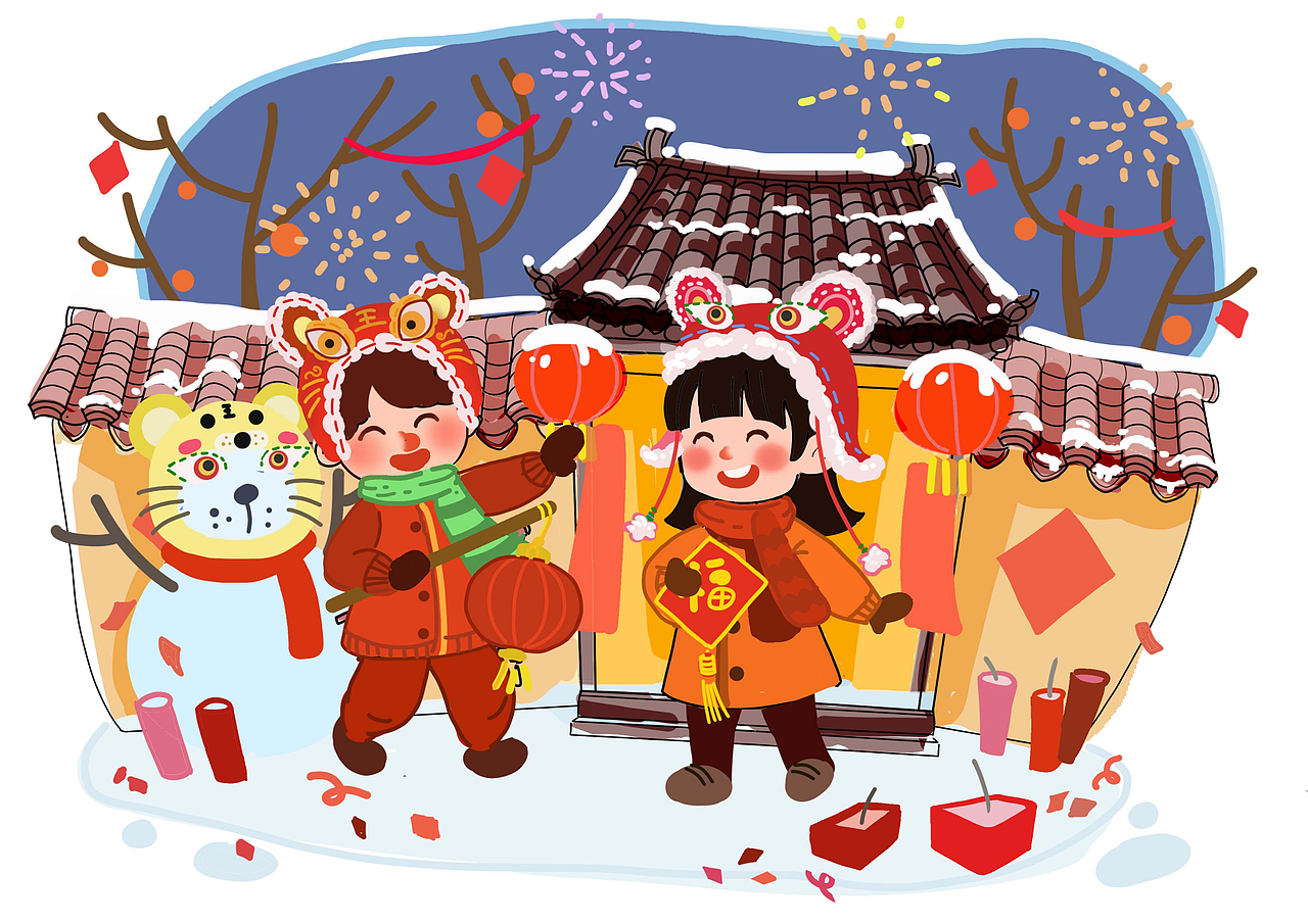 欢乐春节（图ZMzgxOTIwNzIw） - 商业插画 - 站酷设计师UU插画教室原创素材 - 站酷ZCOOL