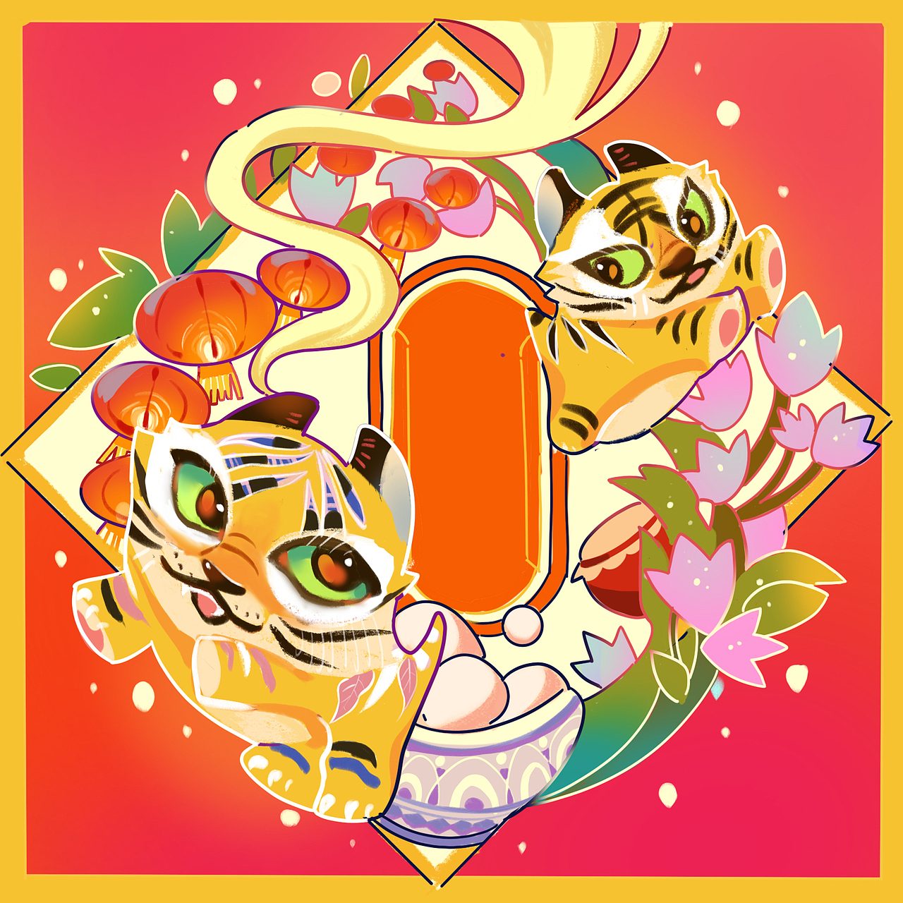 虎年元宵节礼盒设计（图ZMzgxOTIyMzIw） - 包装 - 站酷设计师UU插画教室原创素材 - 站酷ZCOOL