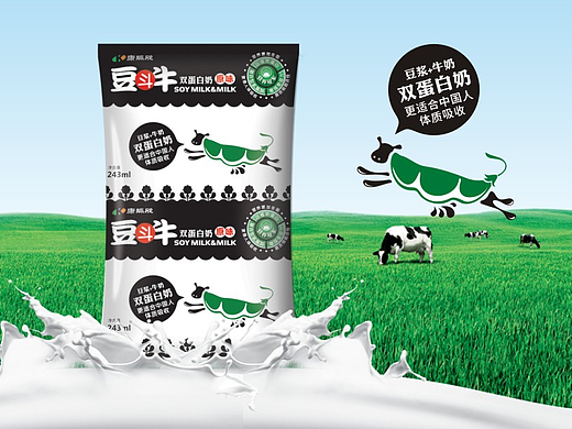 豆斗牛双蛋白奶