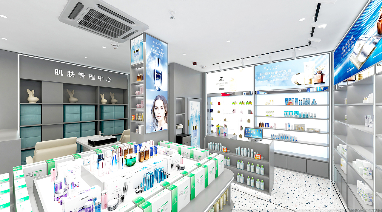 @美妆店@灰色调@商业空间