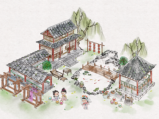 想和小姐妹们拥有一个古风小院