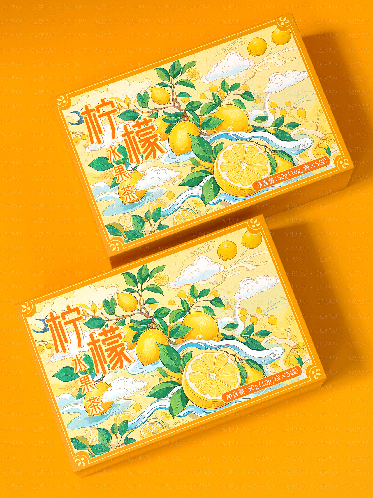 茶叶包装|花茶包装设计插画包装手绘风