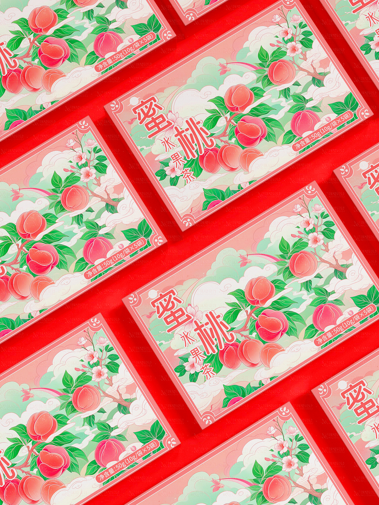 茶叶包装|花茶包装设计插画包装手绘风