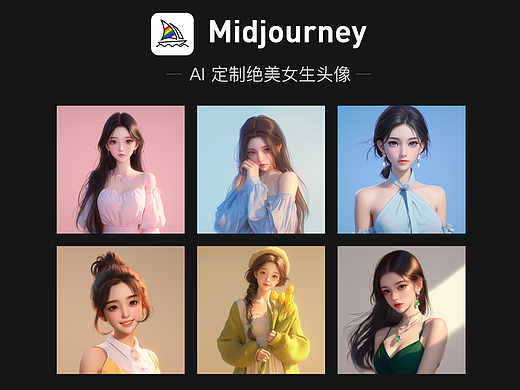 Midjourney｜多风格超美女孩头像（附咒语）