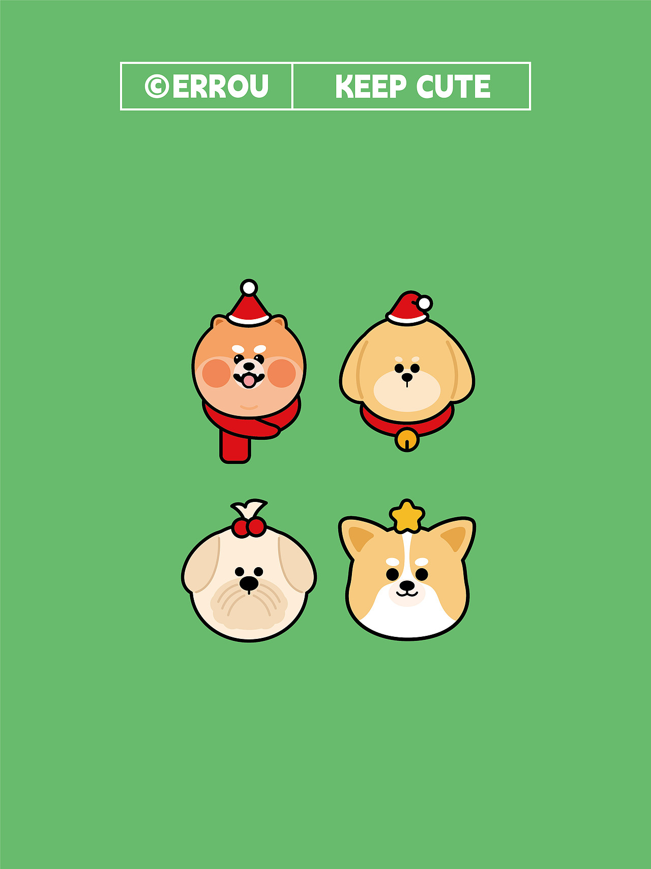 毛孩子过圣诞啦🎄（图ZMzgxOTkyMjQ0） - 商业插画 - 站酷设计师二肉原创素材 - 站酷ZCOOL