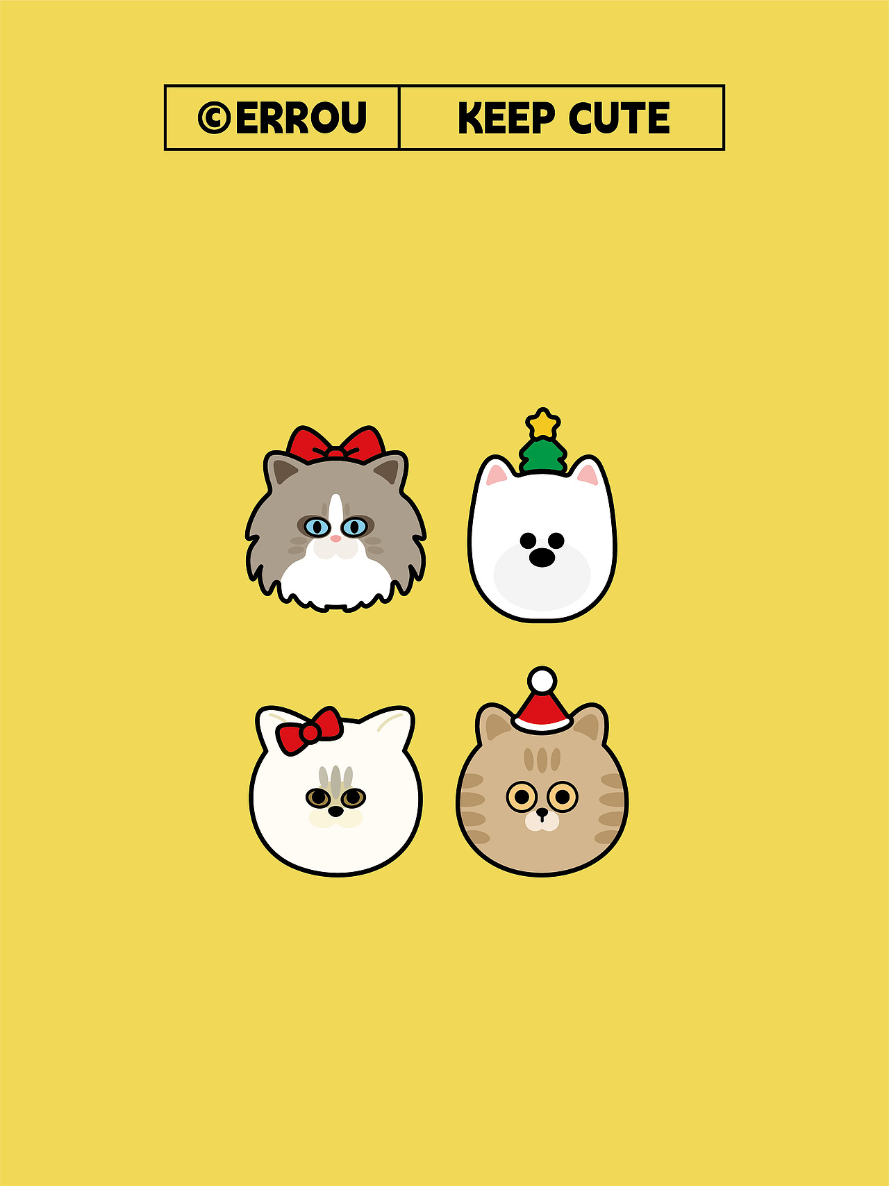 毛孩子过圣诞啦🎄（图ZMzgxOTkyMjQ4） - 商业插画 - 站酷设计师二肉原创素材 - 站酷ZCOOL