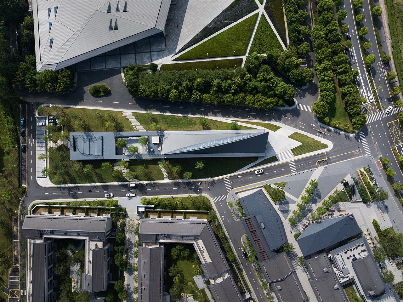 杭州玉鸟流苏小镇中心大谷仓SU模型下载