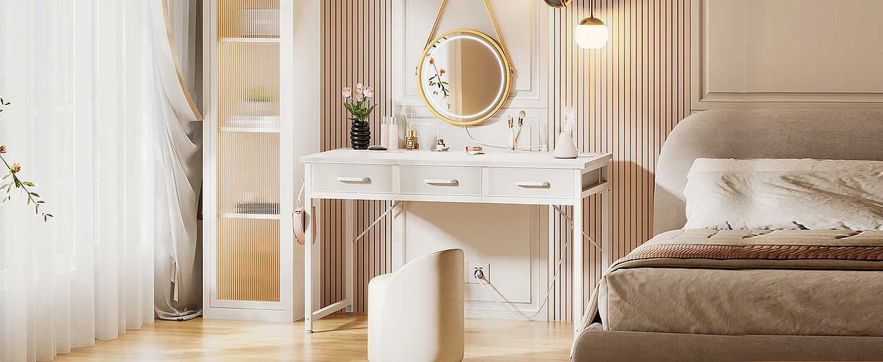 梳妆台场景渲染