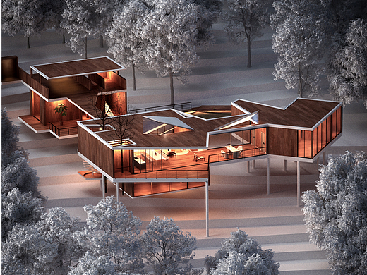 墨鱼设计学院 | 建筑手工模型效果图