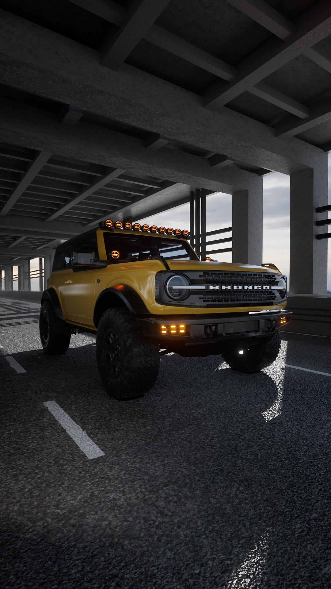 Ford Bronco福特烈马越野车改装 C4D | Octane汽车渲染