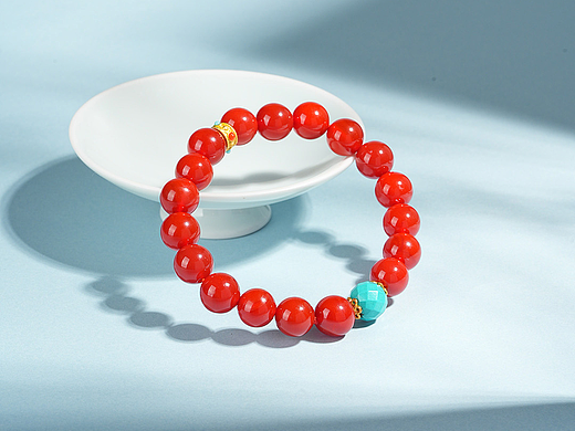 红玛瑙手串摄影