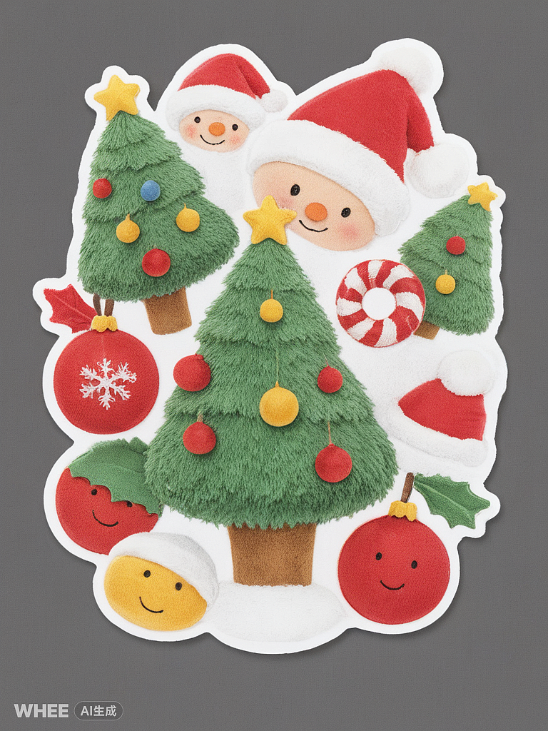 whee-圣诞节贴纸