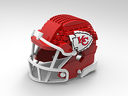 潮玩儿童积木头盔建模渲染产品设计