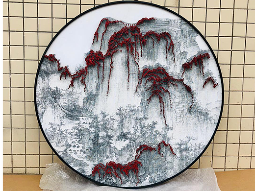 平行艺术｜微观山水，钉子装饰画中的意境之美