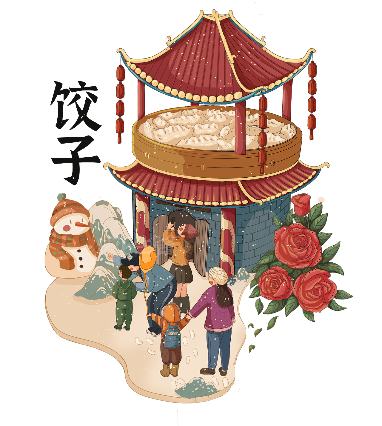 关于沈阳的吃喝玩乐（图ZMzgyMDczMzYw） - 商业插画 - 站酷设计师花生酱H原创素材 - 站酷ZCOOL