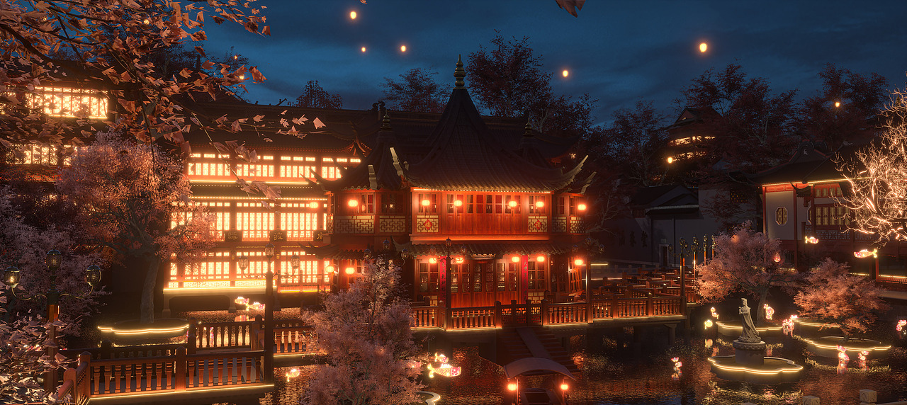 ue5-上海豫园虚拟场景