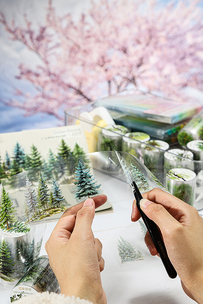 《树林绘梦》系列树木模切胶带