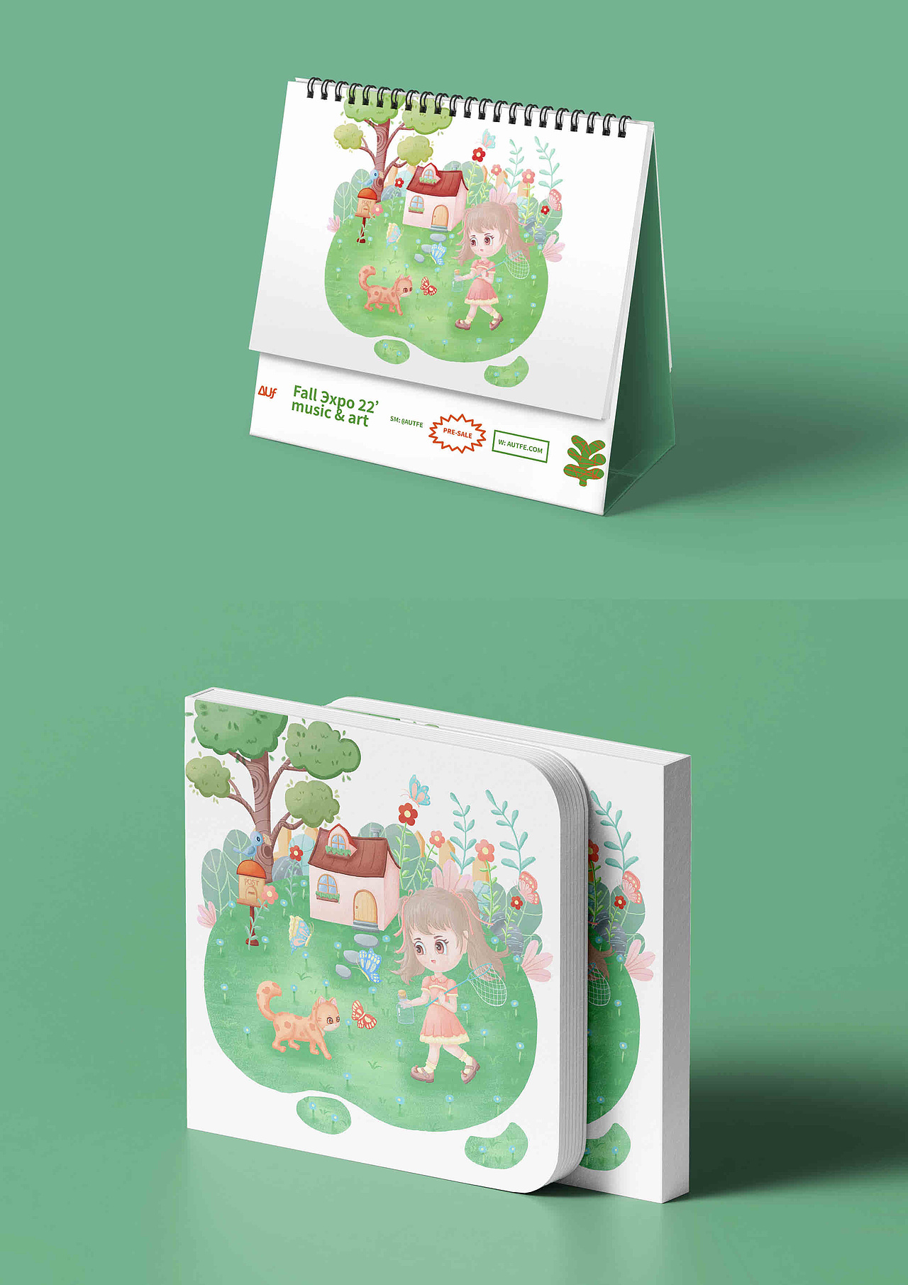 绘本插画-女孩午后童话