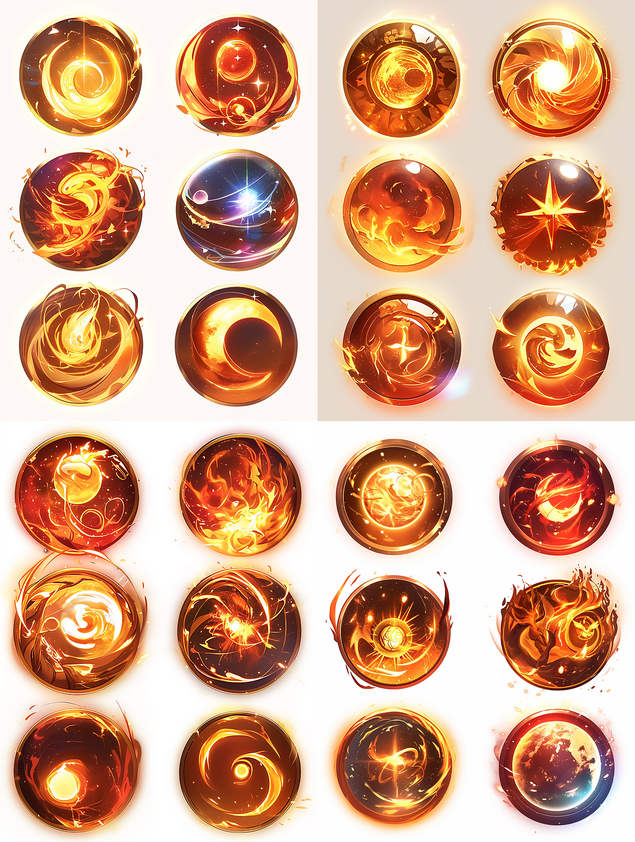 一组ai绘制技能图标(MJ)