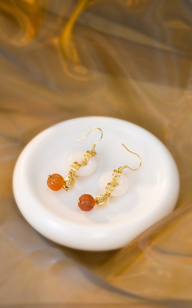 若在江南-和田玉耳环