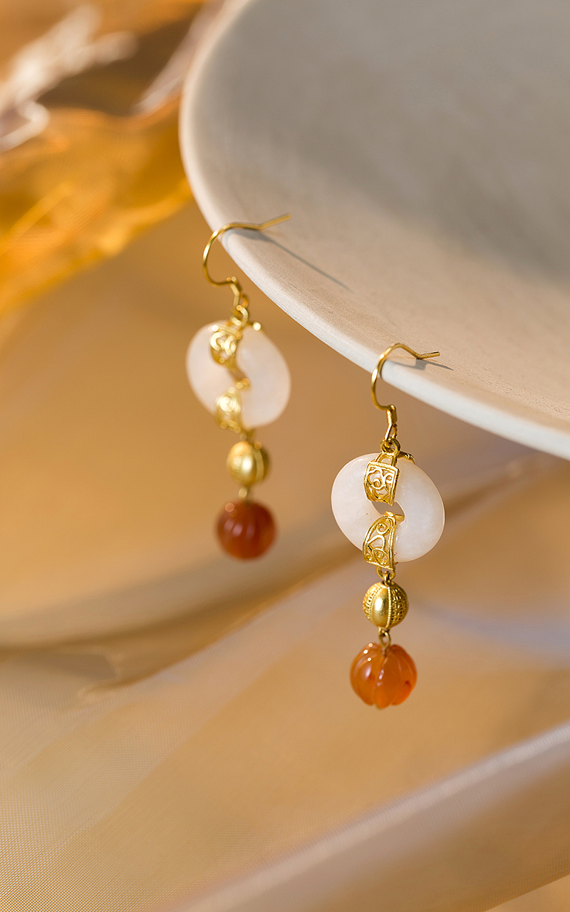 若在江南-和田玉耳环