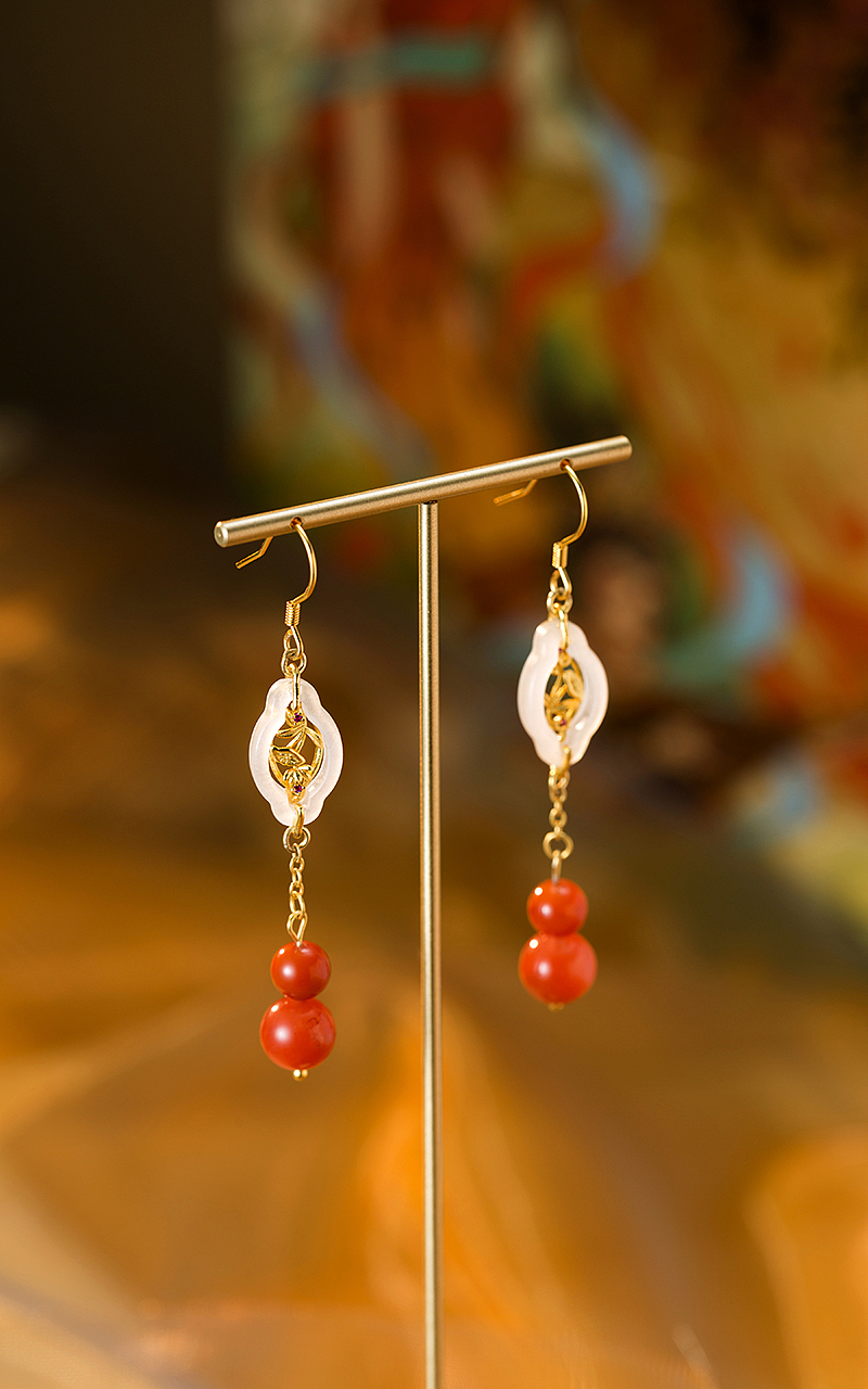 若在江南-和田玉耳环