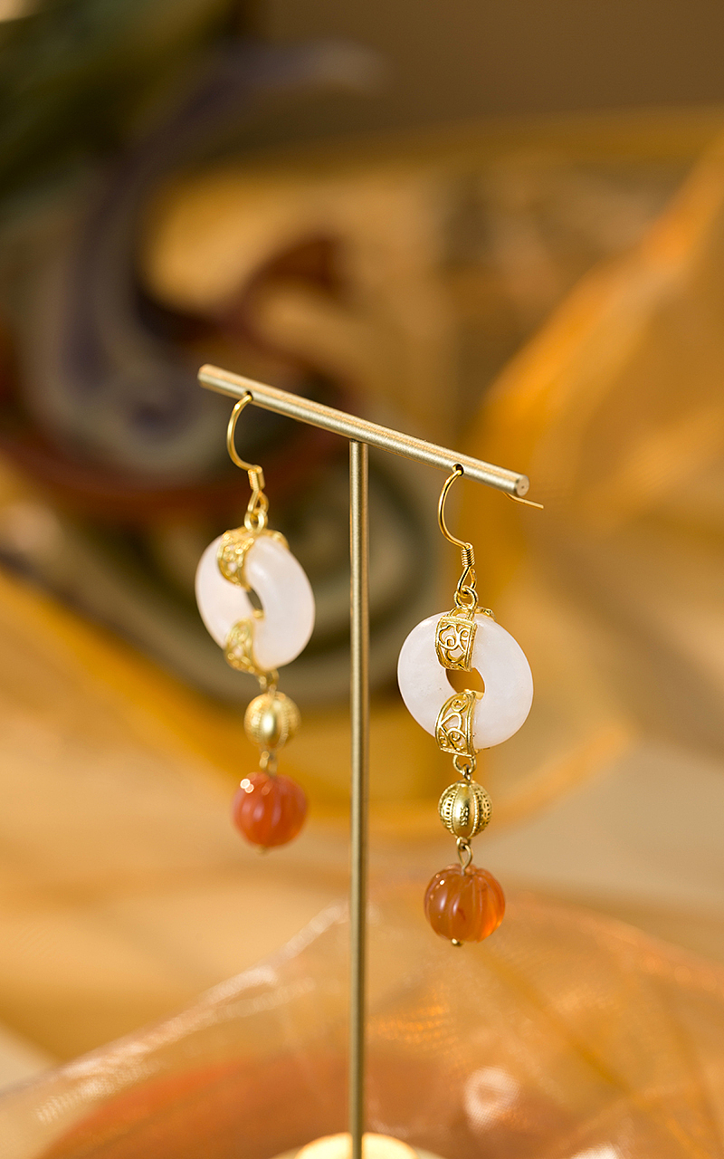 若在江南-和田玉耳环