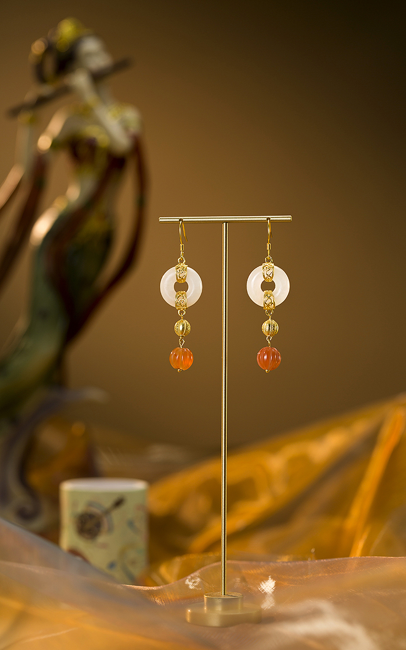 若在江南-和田玉耳环