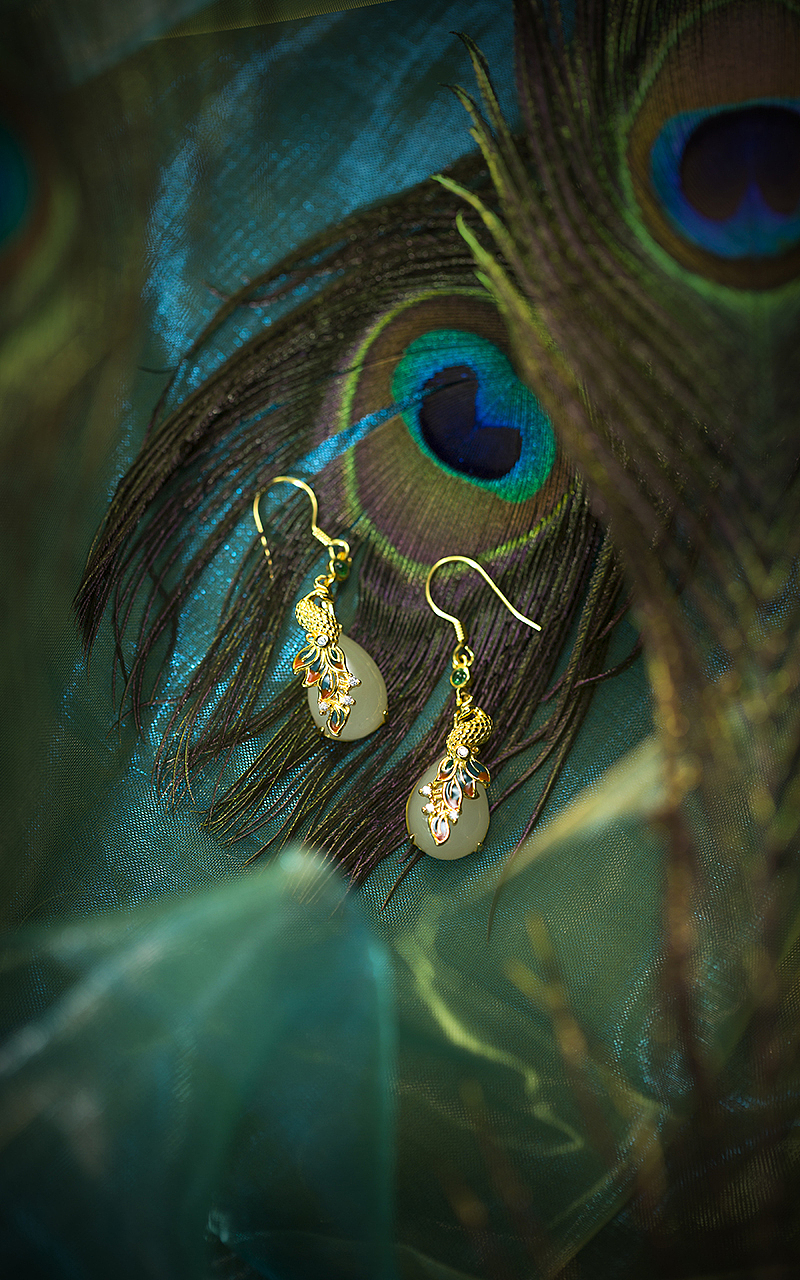 若在江南-和田玉耳环