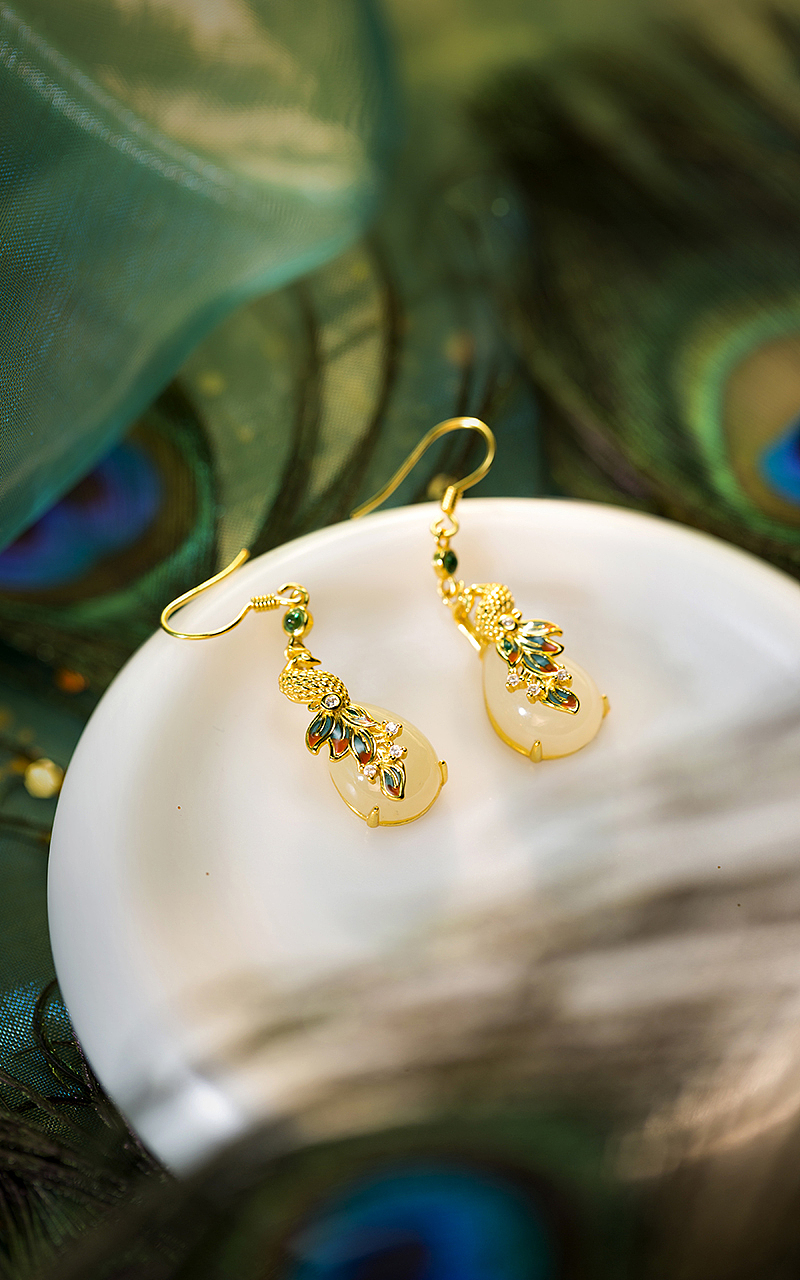 若在江南-和田玉耳环