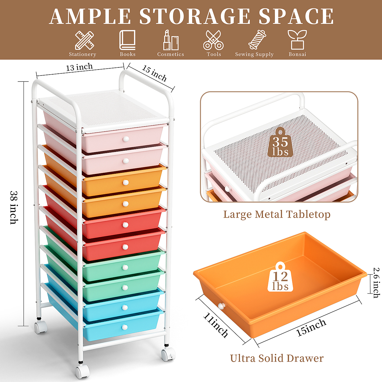 收纳小推车亚马逊主图详情建模渲染（图ZMzgyMTMzNjgw） - 电商 - 站酷设计师二柒Design原创素材 - 站酷ZCOOL