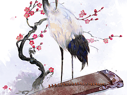 古代樂器古箏古琴琵琶阮花/中四君子