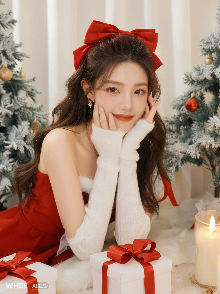 用ai生成圣诞氛围感人像写真（图ZMzgyMTQxNjE2） - AI作品 - 站酷设计师YANCY212原创素材 - 站酷ZCOOL