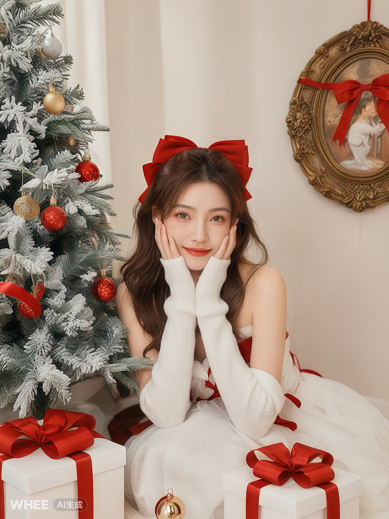 用ai生成圣诞氛围感人像写真（图ZMzgyMTQxNzYw） - AI作品 - 站酷设计师YANCY212原创素材 - 站酷ZCOOL