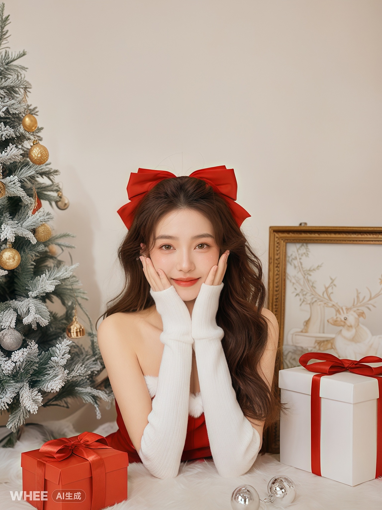 用ai生成圣诞氛围感人像写真（图ZMzgyMTQxNzY4） - AI作品 - 站酷设计师YANCY212原创素材 - 站酷ZCOOL