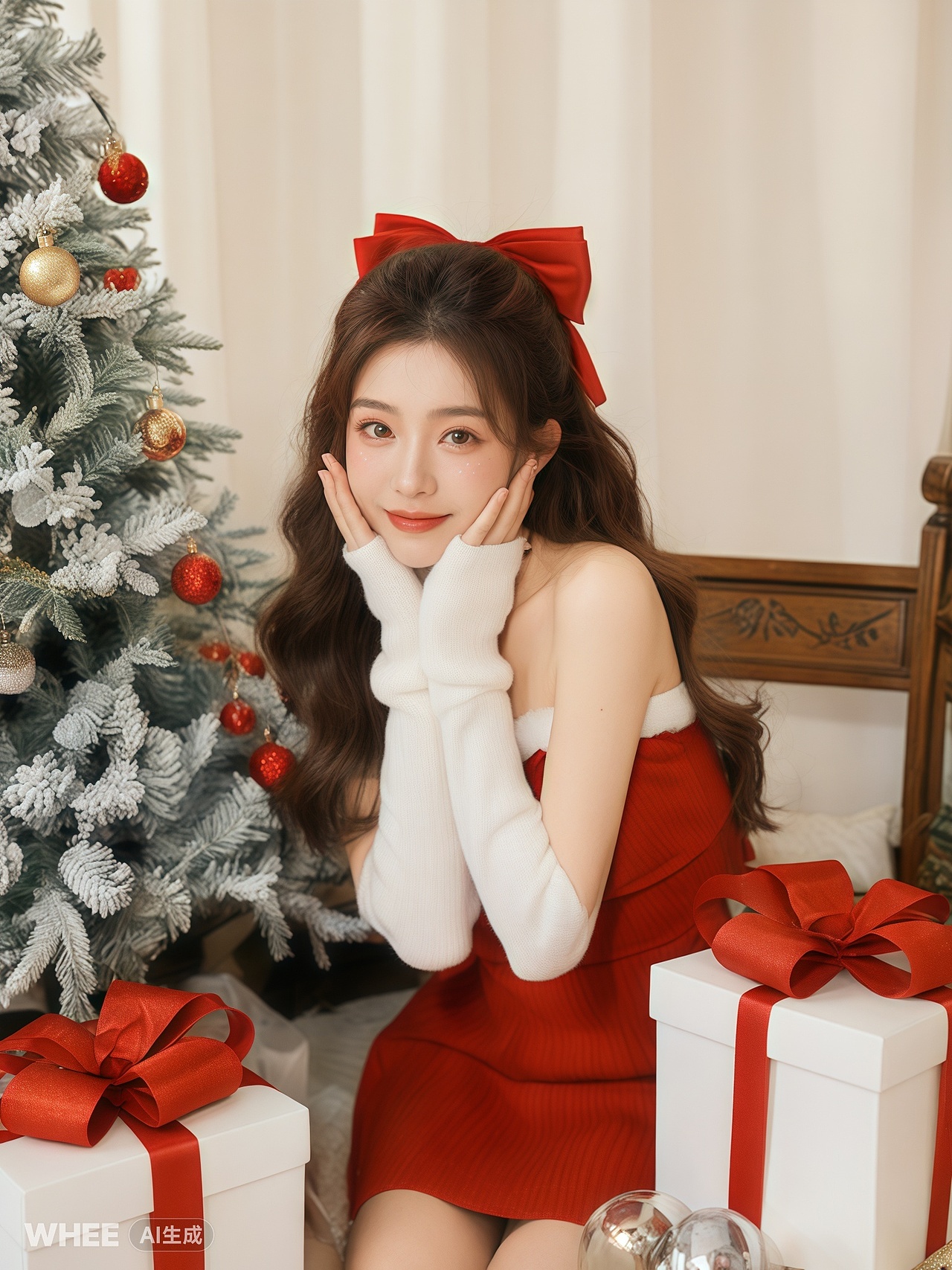 用ai生成圣诞氛围感人像写真（图ZMzgyMTQxNzcy） - AI作品 - 站酷设计师YANCY212原创素材 - 站酷ZCOOL