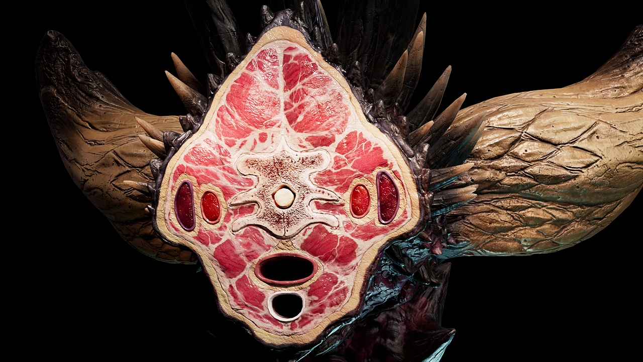 【怪猎】灭尽龙 断头雕塑 次时代模型全流程（图ZMzgyMTQ0ODA0） - 人物/生物 - 站酷设计师乱拂原创素材 - 站酷ZCOOL