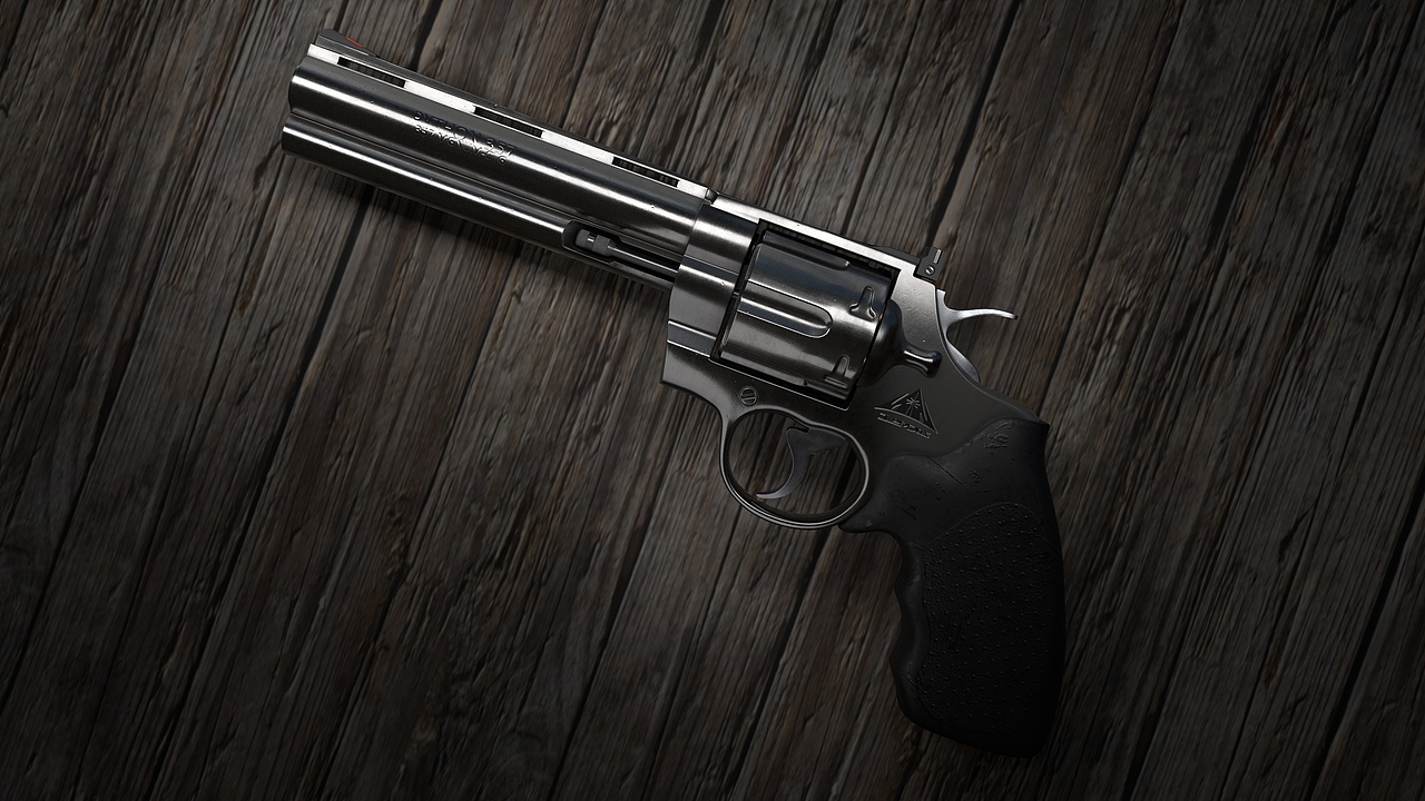 写实_左轮手枪_硬表面枪械_colt python.357（图ZMzgyMTY4MTg0） - 机械/交通 - 站酷设计师毛小花的贴身保镖原创素材 - 站酷ZCOOL