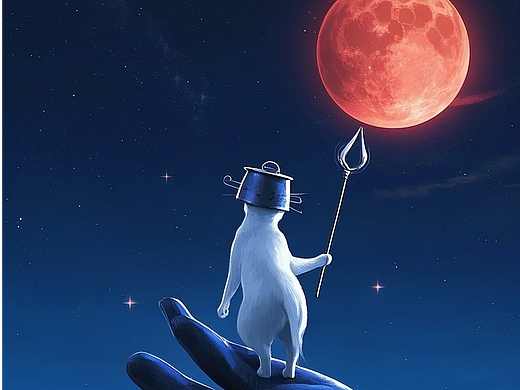 宇宙探索编辑部海报，但是猫猫