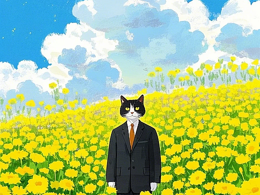 大鱼海报，但是猫猫