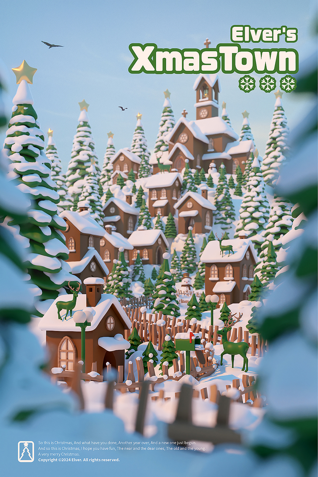 [Blender]梦见Christmas Town🎄☃️🦌（图ZMzgyMjA2Nzky） - 创作习作 - 站酷设计师Aaron_Elver原创素材 - 站酷ZCOOL