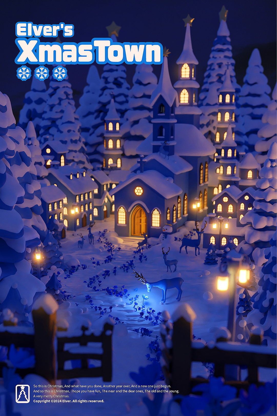 [Blender]梦见Christmas Town🎄☃️🦌（图ZMzgyMjA2ODE2） - 创作习作 - 站酷设计师Aaron_Elver原创素材 - 站酷ZCOOL