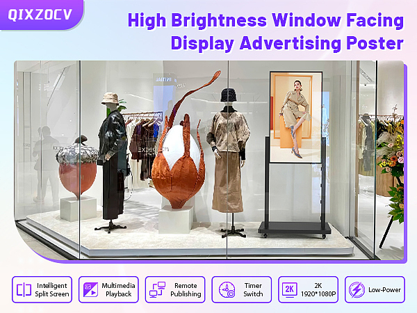 49寸黑色橱窗亚马逊套图 600x450 