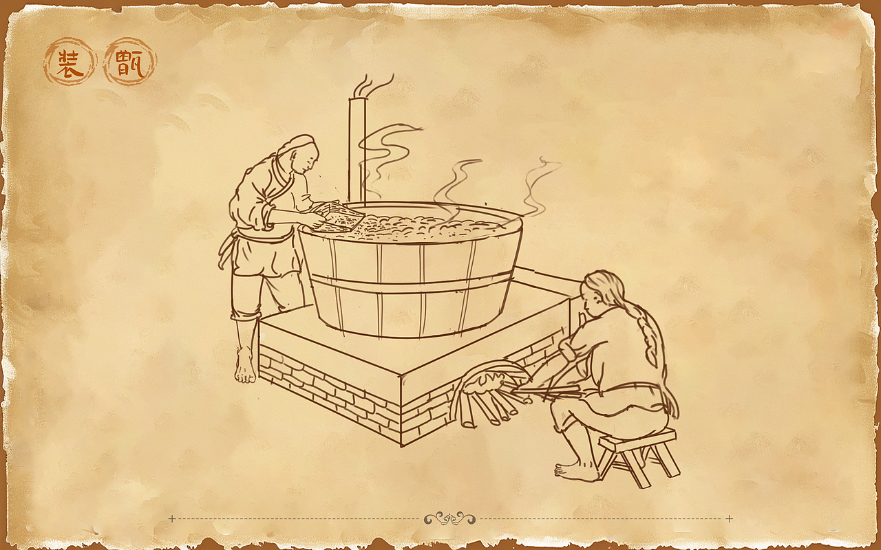 （9）博物馆-高沟酒-酿酒流程手绘-创意图（图ZMzgyMjM0NzMy） - 商业插画 - 站酷设计师陈泽旭原创素材 - 站酷ZCOOL