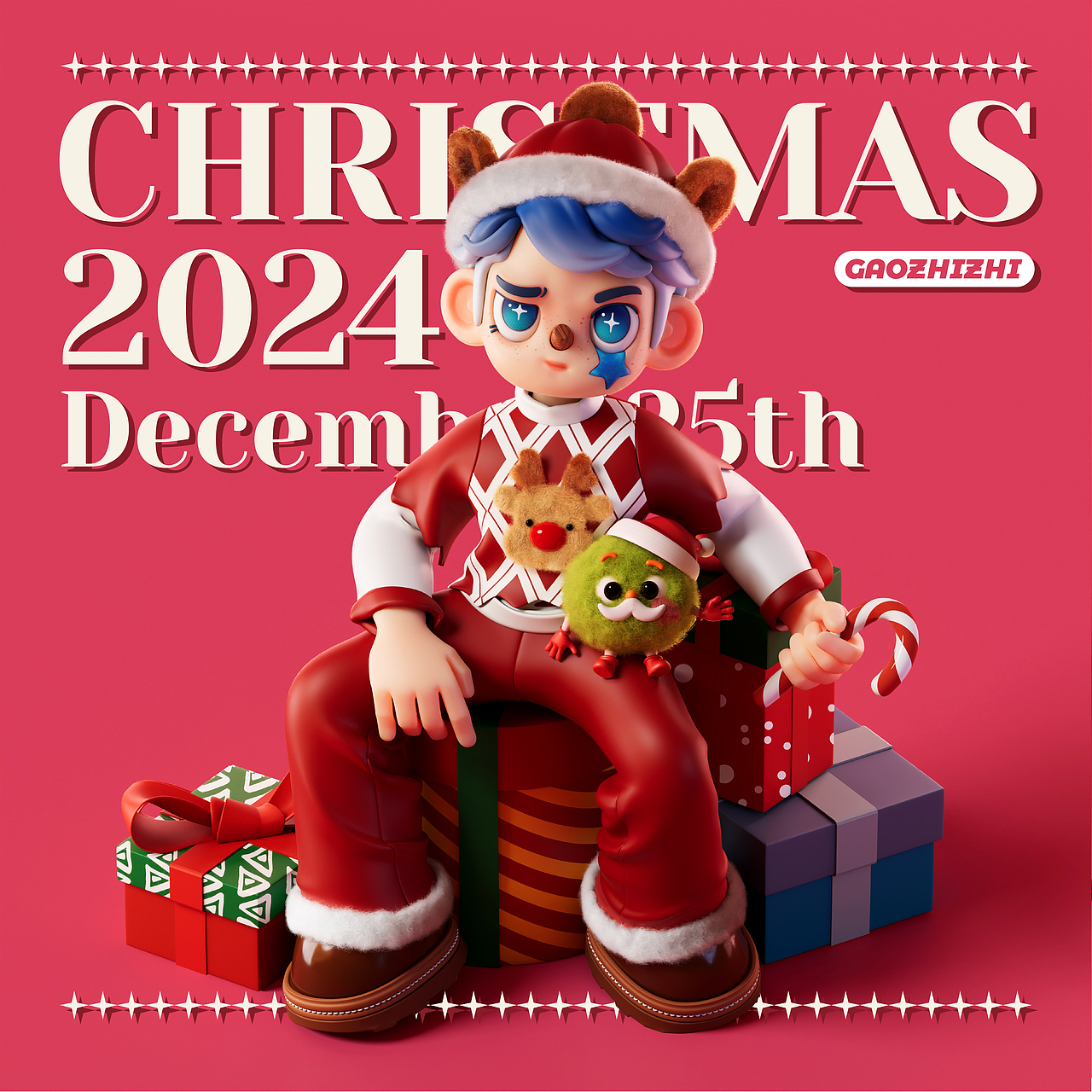 魔塔圣诞节 | IP形象设计 | 卡通三维人物 | 场景建模