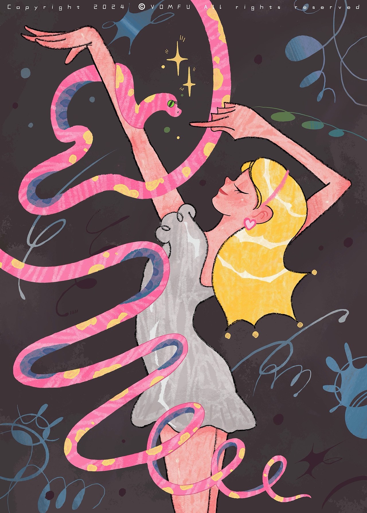 蛇年贺图系列作品（图ZMzgyMjgxNjIw） - 商业插画 - 站酷设计师VOMFU原创素材 - 站酷ZCOOL